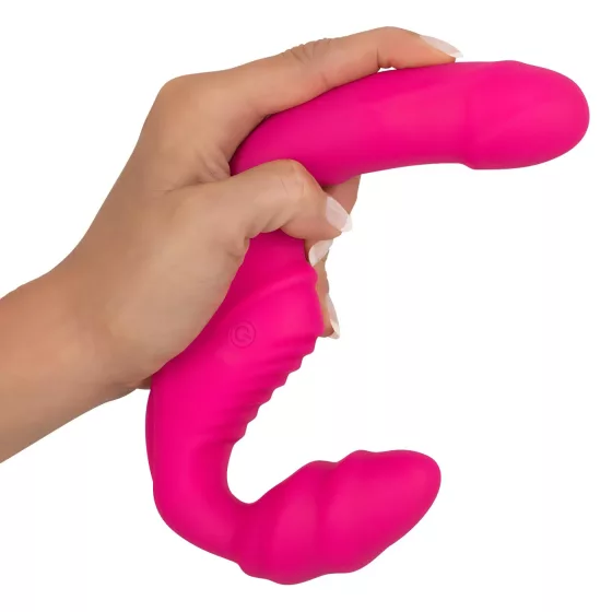 You2Toys - Double2Teaser - pripínací vibrátor bez popruhov (ružový)