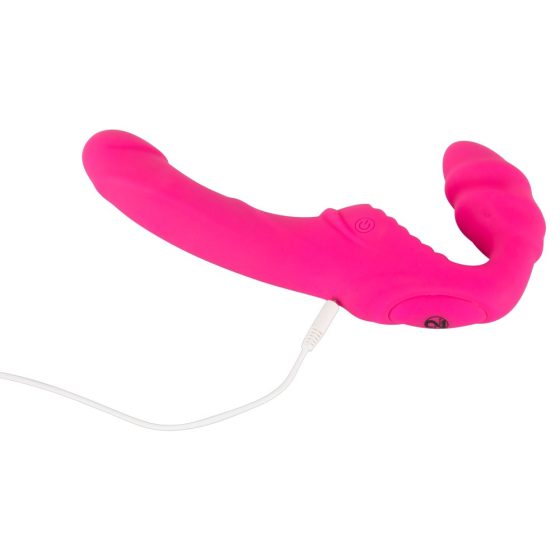 You2Toys Vibrating Strapless Strap-On - pripínací vibrátor bez upevňovacieho pásu (ružový)