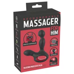   You2Toys - vibračný masážny prístroj na prostatu - rotujúci, hrejivý - čierny