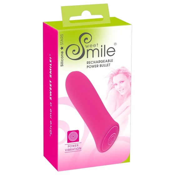 SMILE Power Bullet - nabíjateľný, extra silný mini vibrátor (ružový)