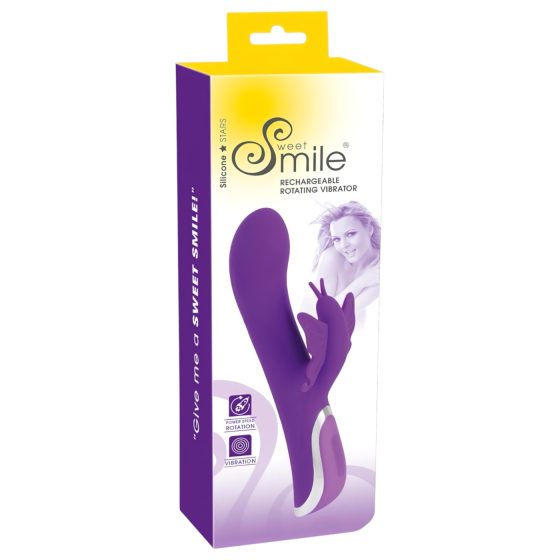 SMILE Rotujúci Turbo - otočný vibrátor s ramenom na klitoris (fialový)