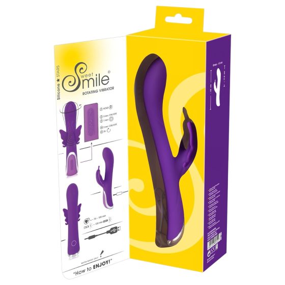 SMILE Rotujúci Turbo - otočný vibrátor s ramenom na klitoris (fialový)