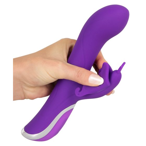 SMILE Rotating Turbo - nabíjací vibrátor s rotačnou hlavicou a stimulátorom klitorisu (fialový)