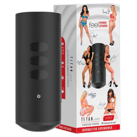 Kiiroo Titan Experience - nabíjateľný interaktívny masturbátor (čierny)