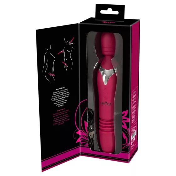 Javida Thrusting - 3v1 masážny vibrátor (červený)