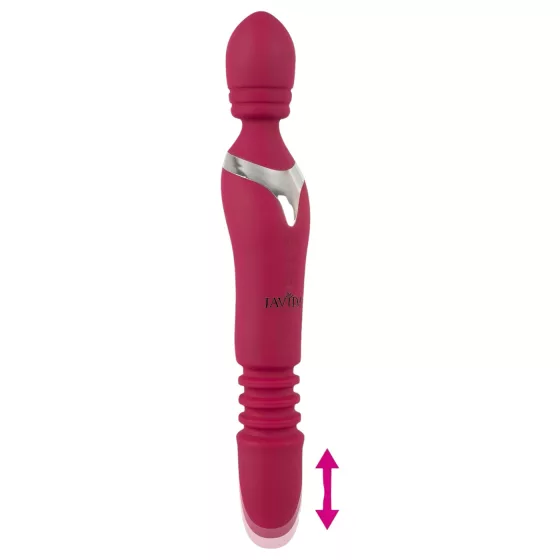 Javida Thrusting - 3v1 masážny vibrátor (červený)