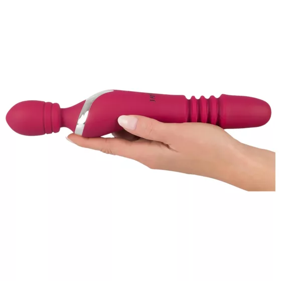 Javida Thrusting - 3v1 masážny vibrátor (červený)