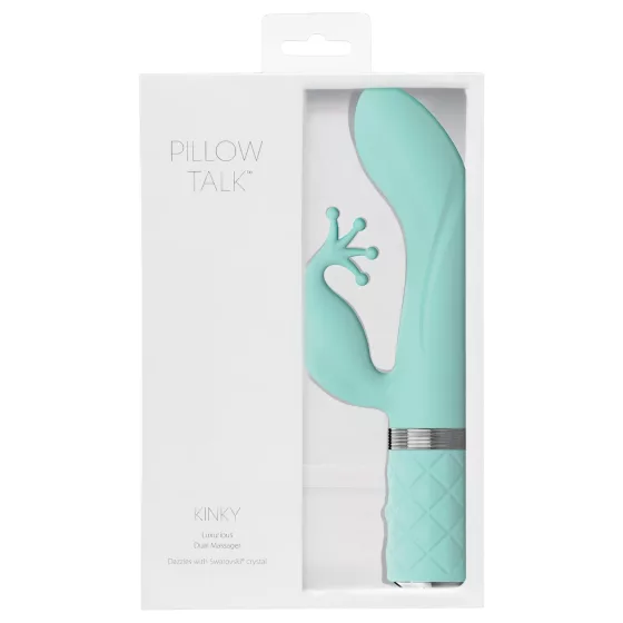 / Pillow Talk Kinky - akumulátorový, 2-motorový vibrátor na bod G (tyrkysový)