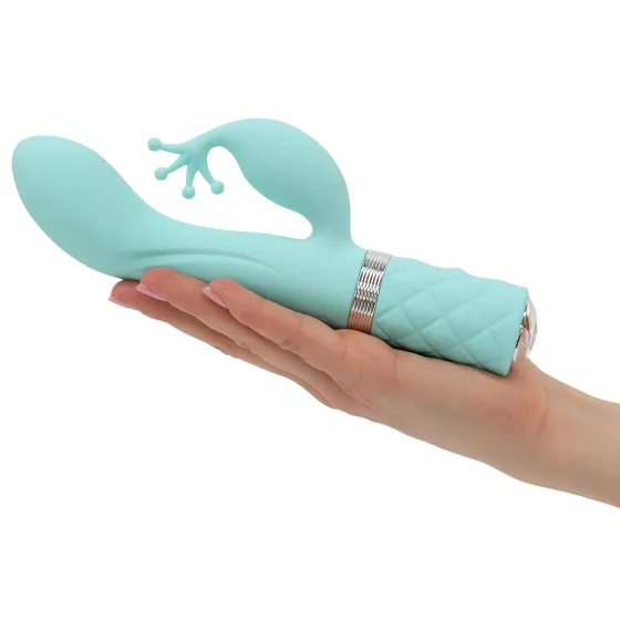 / Pillow Talk Kinky - akumulátorový, 2-motorový vibrátor na bod G (tyrkysový)
