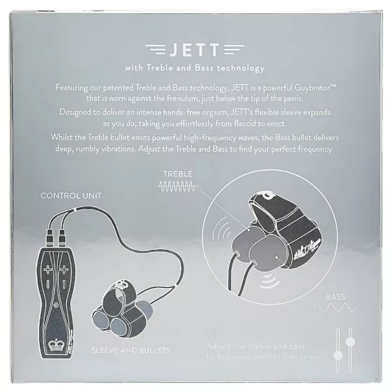 HOT Octopuss JETT - vibračný stimulátor penisu - 2 motory - čierny