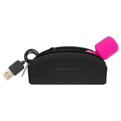 PalmPower - mini masážny vibrátor - ružovo-čierny
