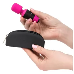 PalmPower - mini masážny vibrátor - ružovo-čierny