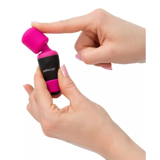 PalmPower - mini masážny vibrátor - ružovo-čierny
