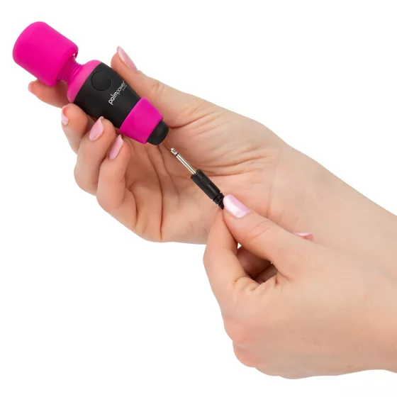 PalmPower - mini masážny vibrátor - ružovo-čierny