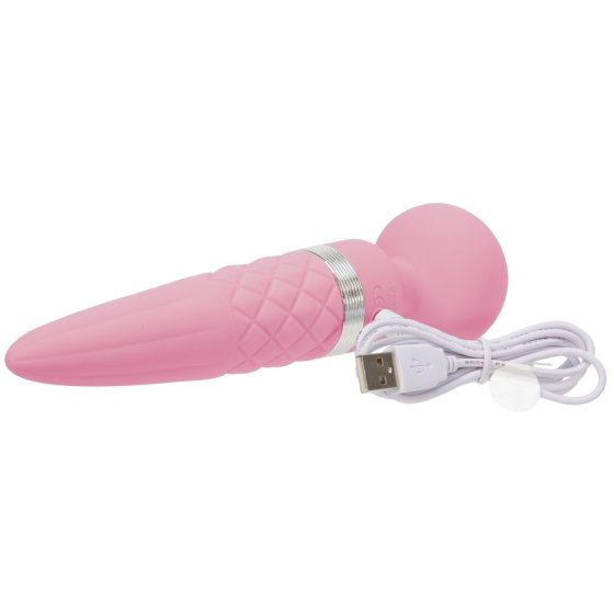 Pillow Talk Sultry - vyhrievaný masážny vibrátor s dvojitým motorom (ružový)