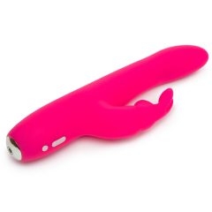   Happyrabbit Curve Slim - vodotesný, dobíjací vibrátor s tyčinkou (ružový)