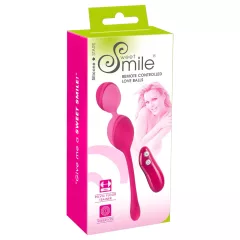   SMILE - vibračné vajíčko s diaľkovým ovládaním - 82g - ružové