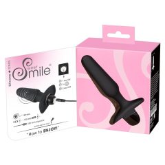   SMILE Butt Plug – nabíjací silikónový análny vibrátor (čierny)