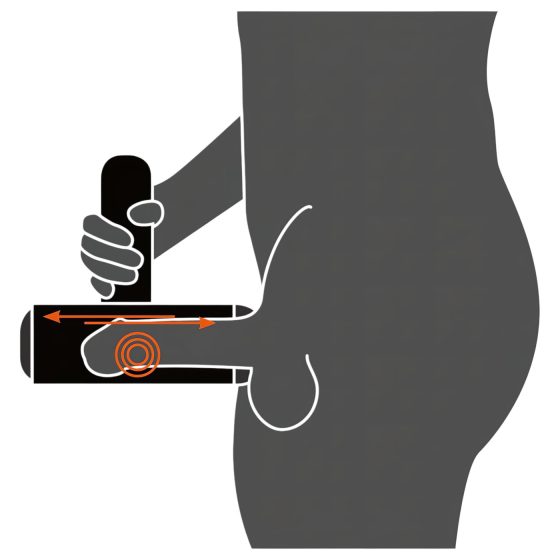 Rebel - pánsky masturbátor - pohyblivý vibrátor - čierny, akumulátorový