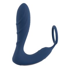   You2Toys Prostata Plug - nabíjací análny vibrátor s krúžkom na penis a diaľkovým ovládačom (modrý)