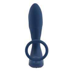   You2Toys Prostata Plug - nabíjací análny vibrátor s krúžkom na penis a diaľkovým ovládačom (modrý)