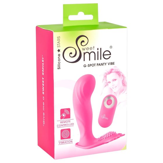 SMILE G-Spot Nohavičky - nabíjateľný, rádiový pripínací vibrátor (ružová)