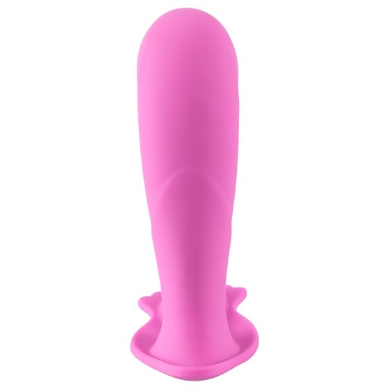 SMILE G-Spot Nohavičky - nabíjateľný, rádiový pripínací vibrátor (ružová)