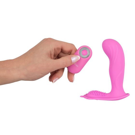 SMILE G-Spot Panty - nabíjací pripínací vibrátor na diaľkové ovládanie (ružový)