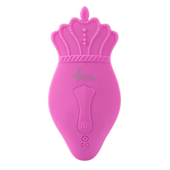 SMILE - pripínací vibrátor na G bod - nabíjateľný, ovládač - ružový