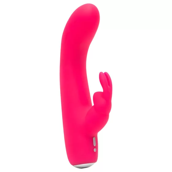 Happyrabbit - mini vibrátor s králikom - dobíjací - ružový