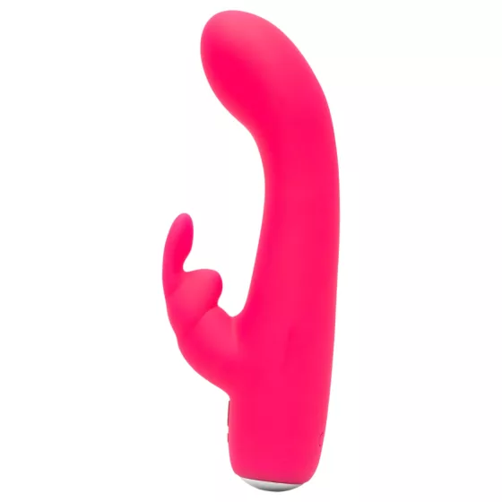 Happyrabbit - mini vibrátor s králikom - dobíjací - ružový