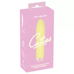   Cuties Mini Yellow - akumulátorový, silikónový vibrátor (žltý)