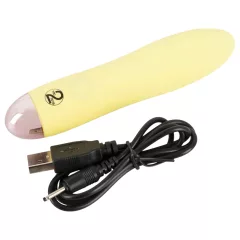   Cuties Mini Yellow - akumulátorový, silikónový vibrátor (žltý)
