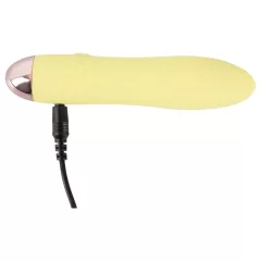  Cuties Mini Yellow - akumulátorový, silikónový vibrátor (žltý)