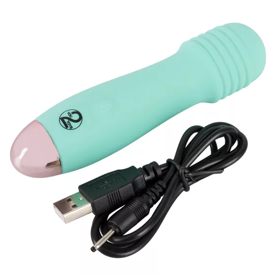 You2Toys - Cuties Mini Wand - akumulátorový, mini masážny vibrátor (zelený)