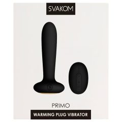   Svakom Primo - nabíjateľný, vodotesný, zahrievací análny vibrátor (čierny)