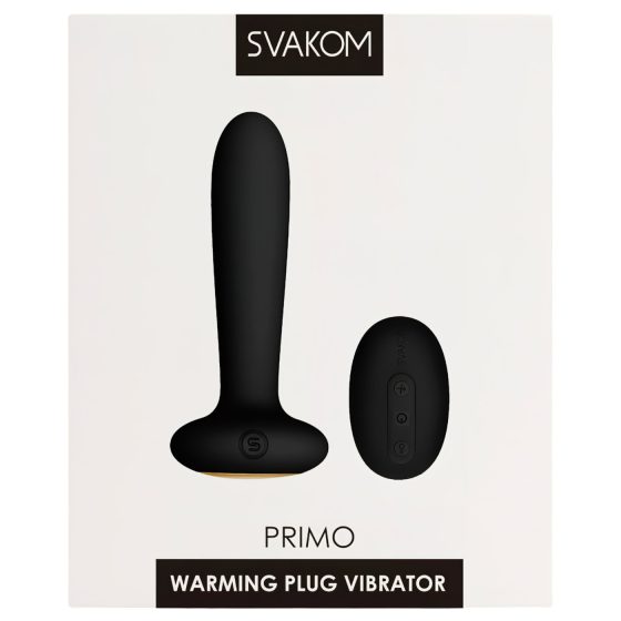 Svakom Primo - nabíjateľný, vodotesný, zahrievací análny vibrátor (čierny)
