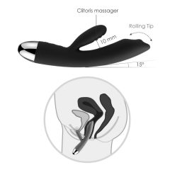   Svakom Trysta - vodotesný vibrátor s ramienkom na klitoris a pohyblivými guličkami (červený)