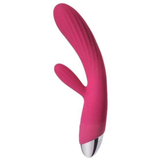 Svakom Angel - vodotesný vibrátor s ramienkom na klitoris a funkciou ohrevu (červený)
