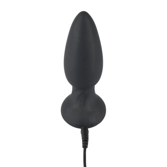 Black Velvets Remote Controlled Silicone Vibrating Plug - nabíjací análny kolík na diaľkové ovládanie (čierny)