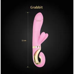   G-Vibe GRabbit - vibrátor na G-bod s 3 motormi - nabíjateľný - ružový
