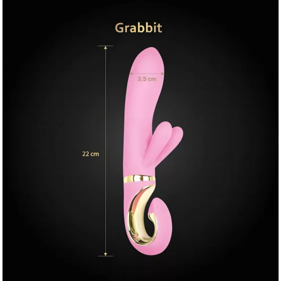 G-Vibe GRabbit - vibrátor na G-bod s 3 motormi - nabíjateľný - ružový