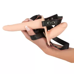   You2Toys - Strap-On - pripínací dvojitý vibrátor (telovej farby)