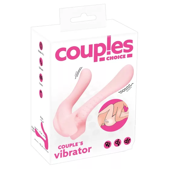 Couples Choice - vibrátor pre páry s 2 motormi - ružový