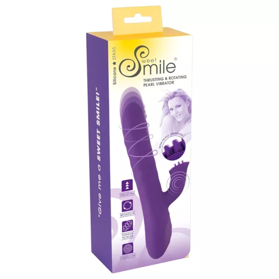 Smile Pearl - vibrátor s perličkami - fialový