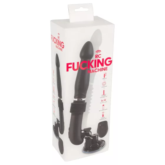 You2Toys - strojný vibrátor na diaľkové ovládanie - čierny - nabíjateľný