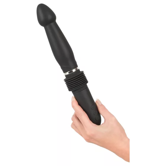 You2Toys - strojný vibrátor na diaľkové ovládanie - čierny - nabíjateľný