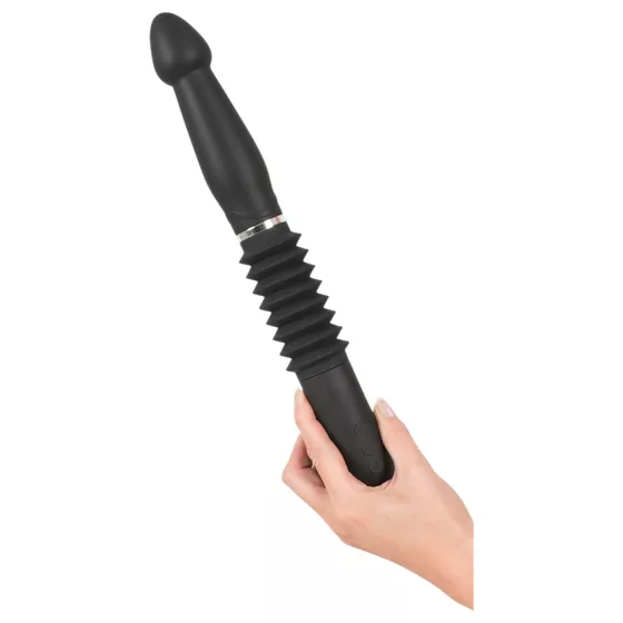 You2Toys - strojný vibrátor na diaľkové ovládanie - čierny - nabíjateľný