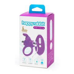   Happyrabbit - akumulátorový, rádiový krúžok na penis (fialovo-strieborný)