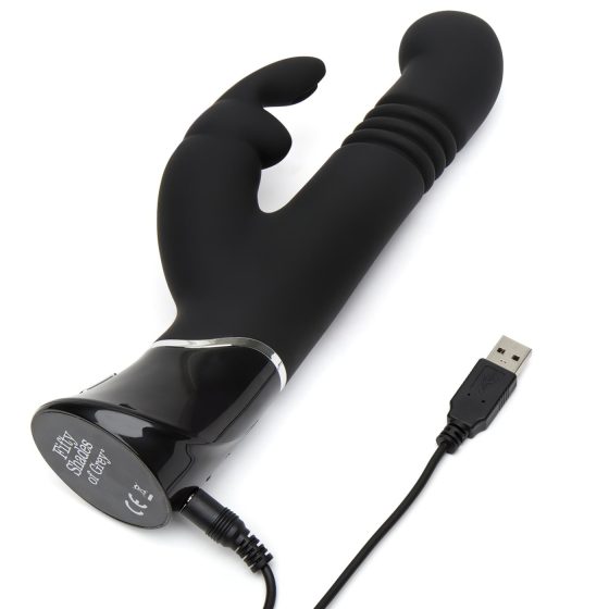 Fifty Shades of Grey - vibračný dildo s pohybom - čierny